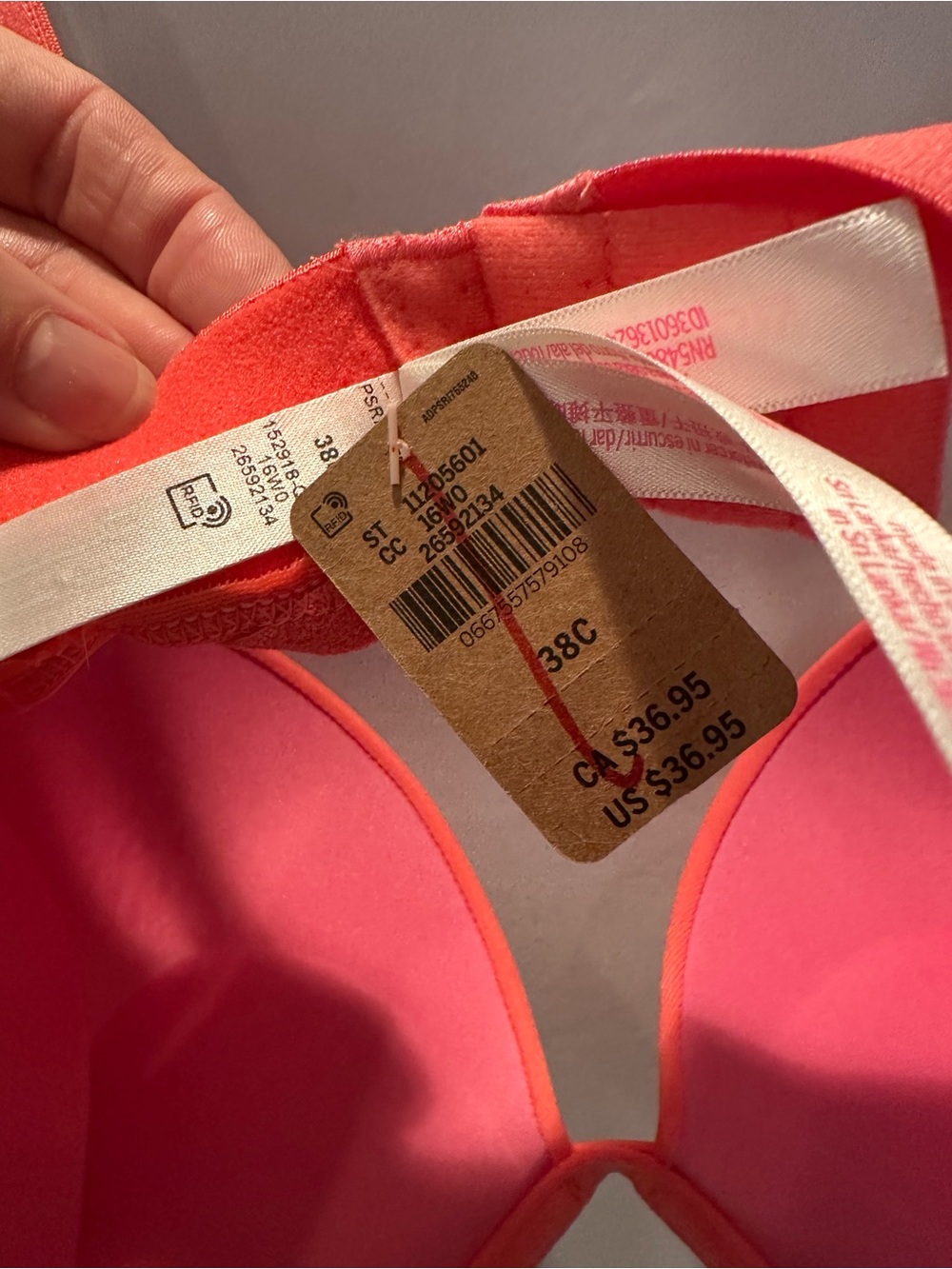 PINK Victoria's Secret Coral Molded T-Shirt Bra - Picture 3 of 5